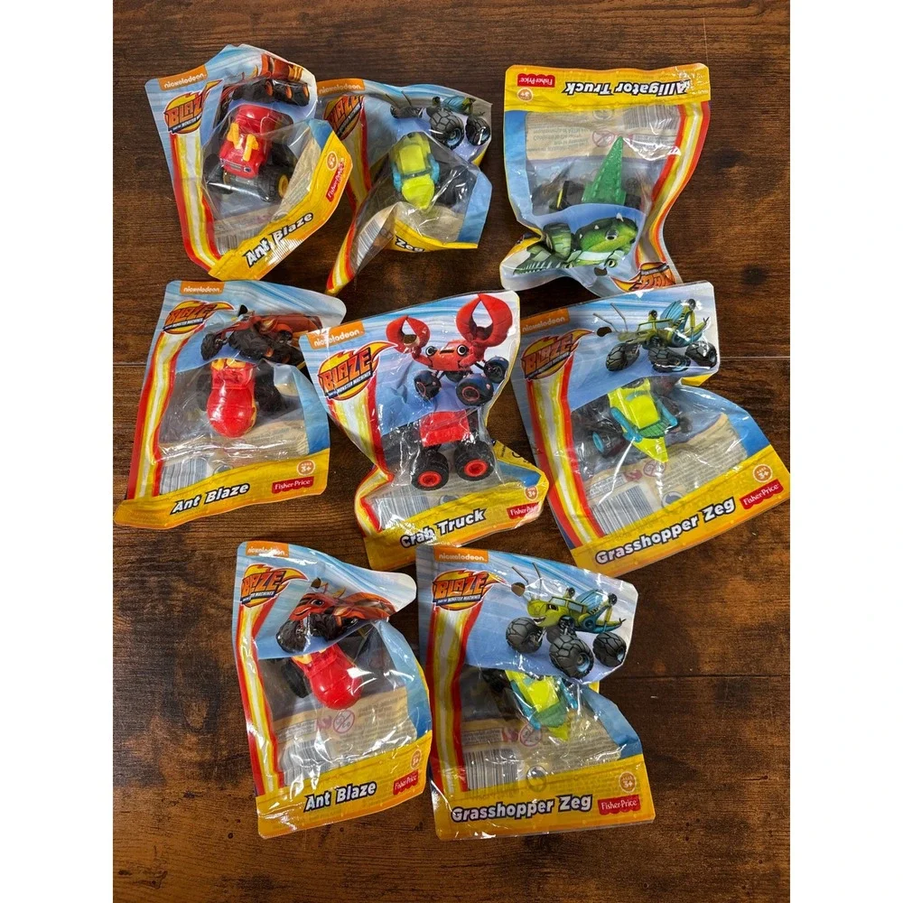 Fisher-Price Blaze and the Monster Machines 8 Pack Blind Bag Mini Trucks NEW